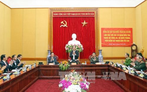 Staatspräsident Tran Dai Quang tagt mit Ermittlungsbehörden - ảnh 1